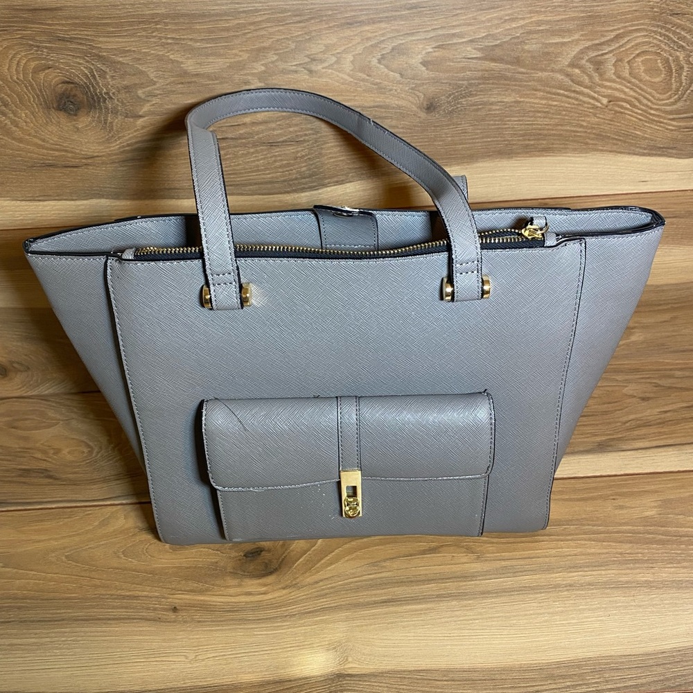 Kate Landry Lite Green (almost Gray)Faux Leather - Picture 1 of 10